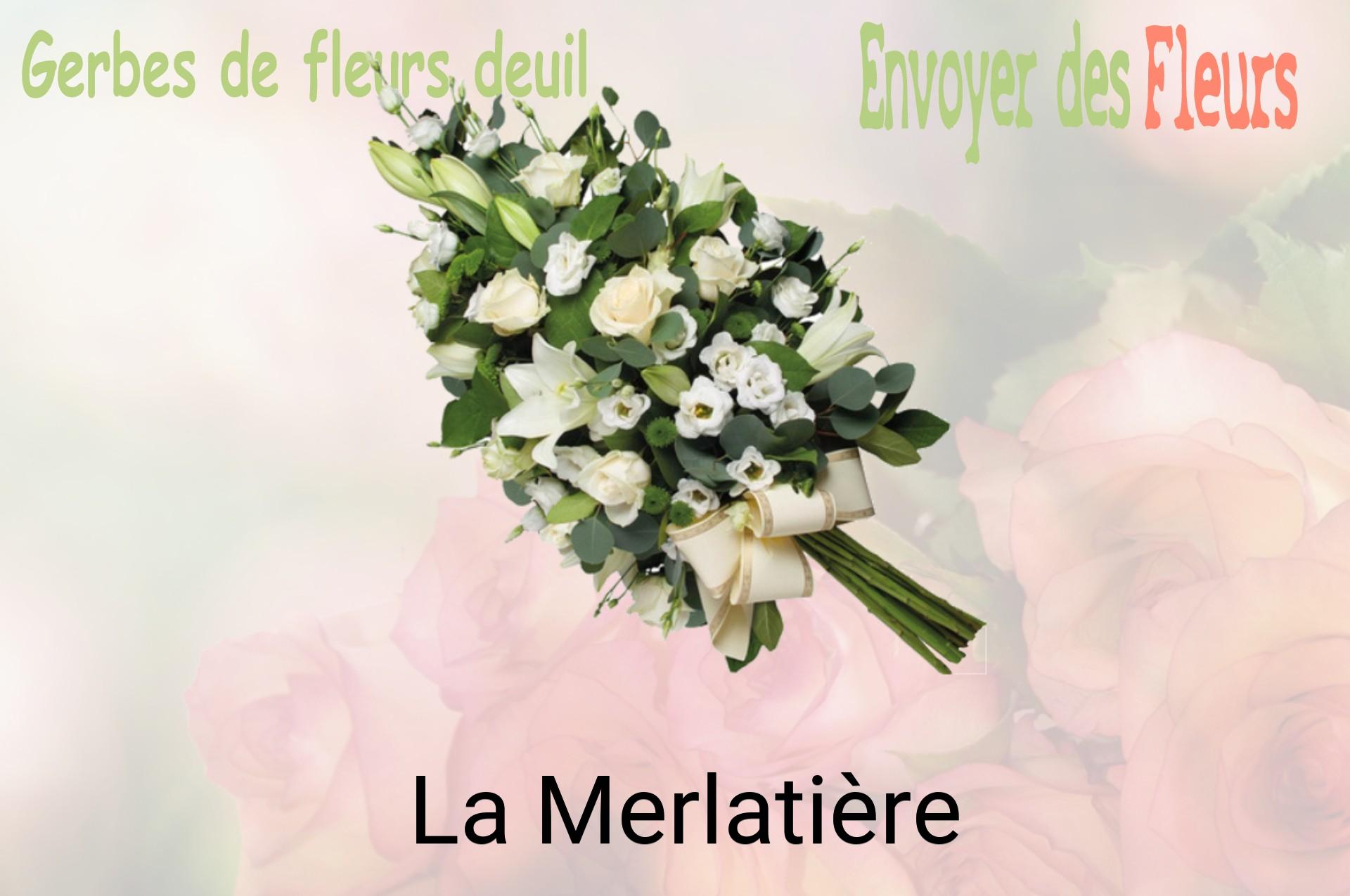 Gerbe de fleurs de deuil livrée à La Merlatière